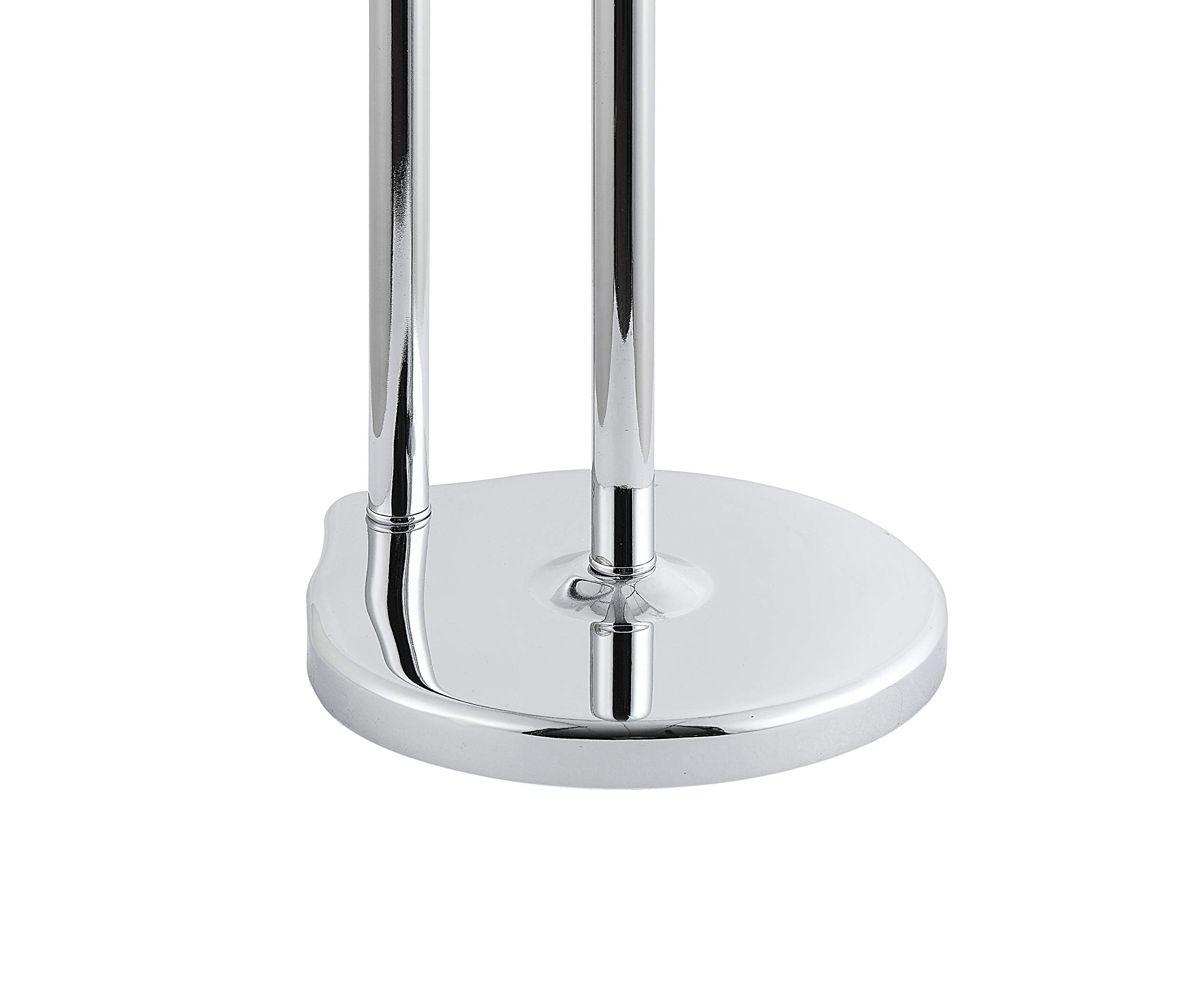 Sunnypoint Free Standing Bathroom Toilet Paper Holder Stand With Reserve, Reserve Area Has Enough Space For Jumbo Roll (Chrome)